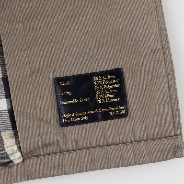 Ralph Lauren Chaps trench coat, men's size L cotton Khaki type beige Vintage Second Hand