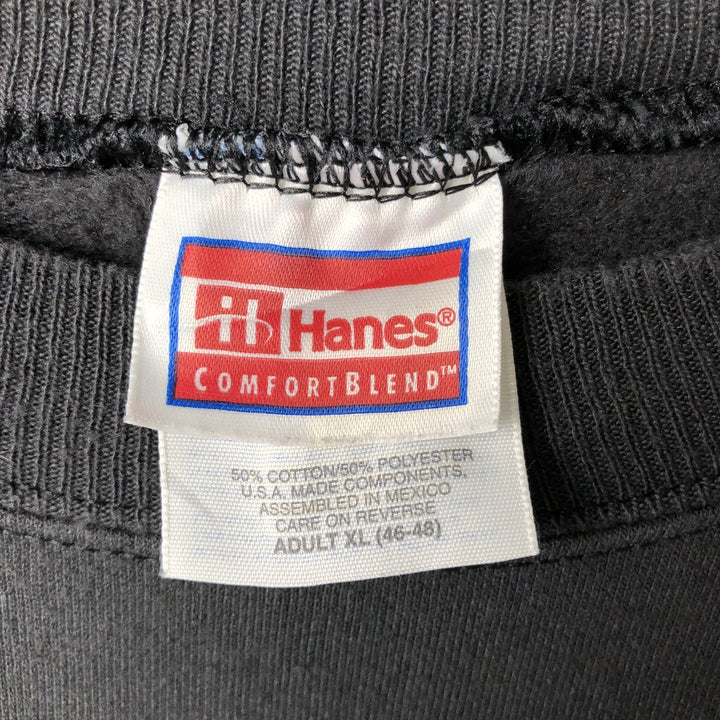 Hanes sweatshirt, men's size XL cotton black type Vintage Second Hand