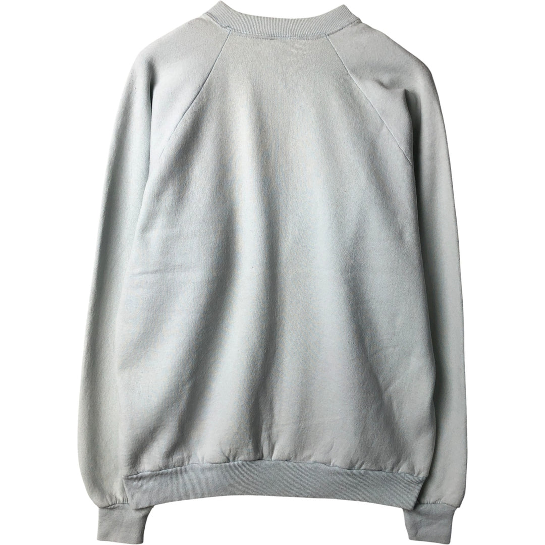 90'S Jerzees Printed Sweatshirt, Made in USA, Men's XL, Vintage cotton Blue type light blue Vintage Second Hand