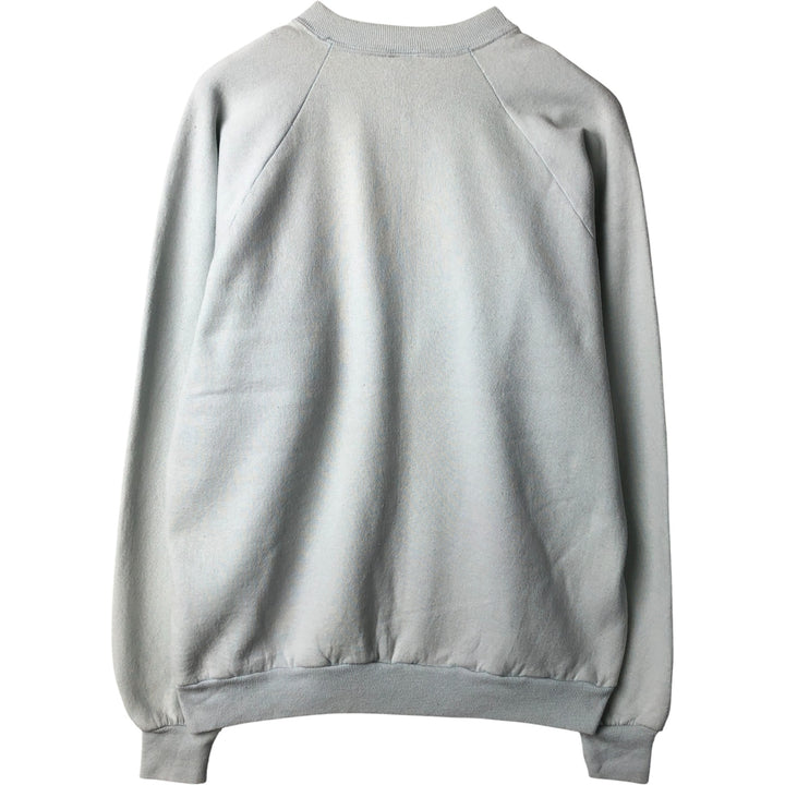 90'S Jerzees Printed Sweatshirt, Made in USA, Men's XL, Vintage cotton Blue type light blue Vintage Second Hand