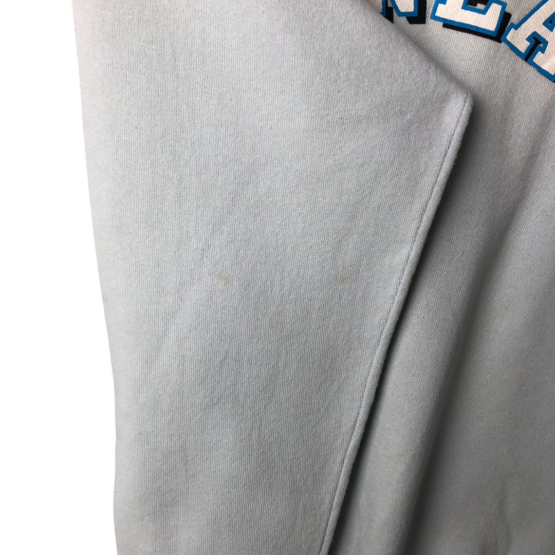 90'S Jerzees Printed Sweatshirt, Made in USA, Men's XL, Vintage cotton Blue type light blue Vintage Second Hand