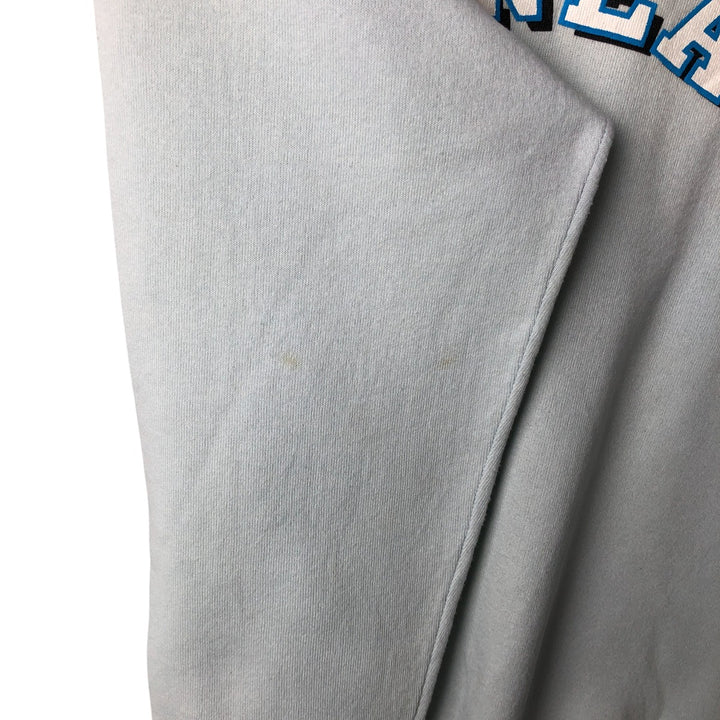 90'S Jerzees Printed Sweatshirt, Made in USA, Men's XL, Vintage cotton Blue type light blue Vintage Second Hand