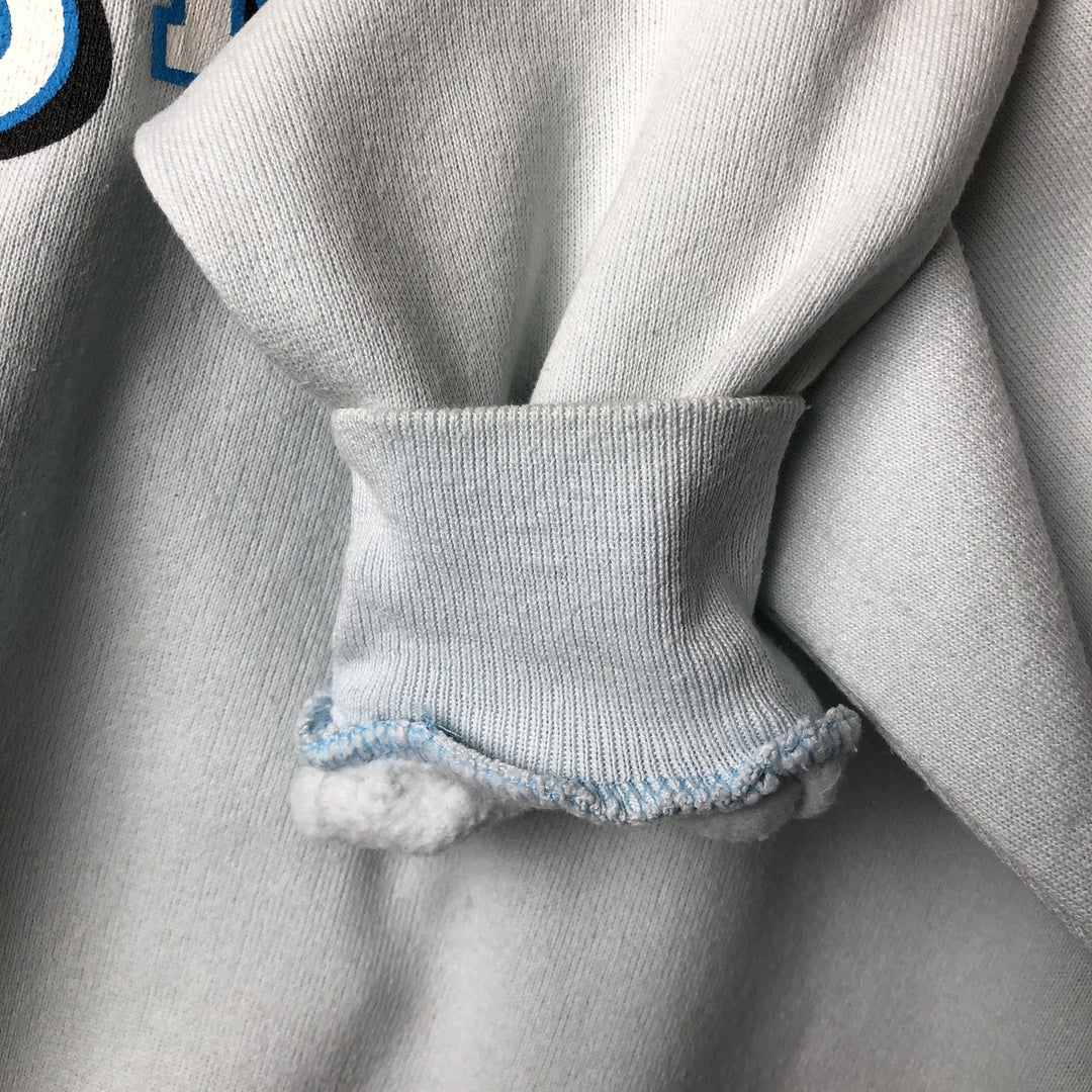 90'S Jerzees Printed Sweatshirt, Made in USA, Men's XL, Vintage cotton Blue type light blue Vintage Second Hand