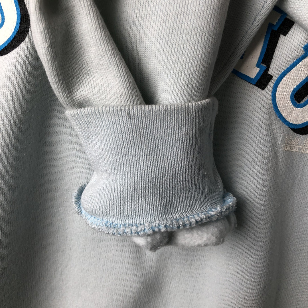 90'S Jerzees Printed Sweatshirt, Made in USA, Men's XL, Vintage cotton Blue type light blue Vintage Second Hand