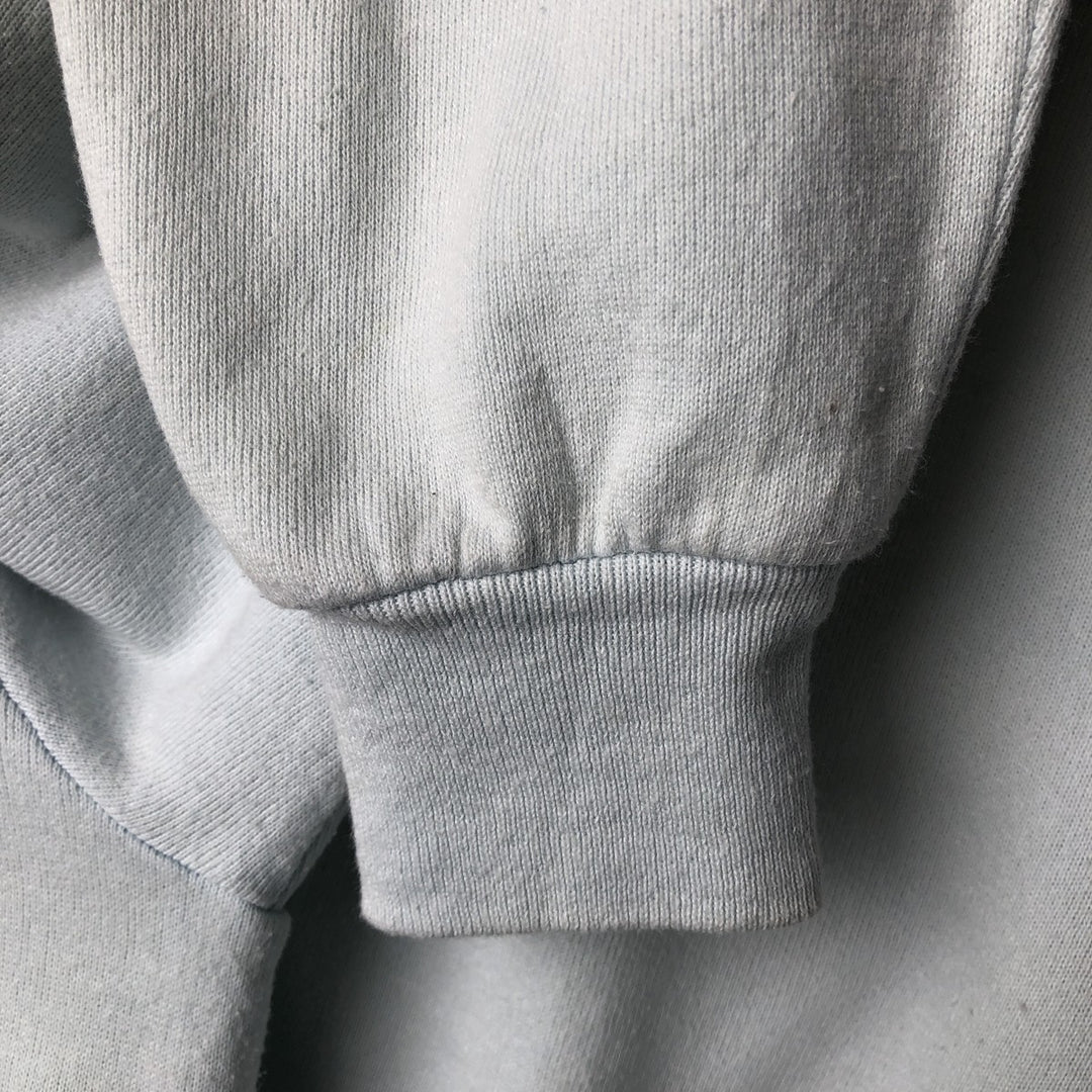 90'S Jerzees Printed Sweatshirt, Made in USA, Men's XL, Vintage cotton Blue type light blue Vintage Second Hand