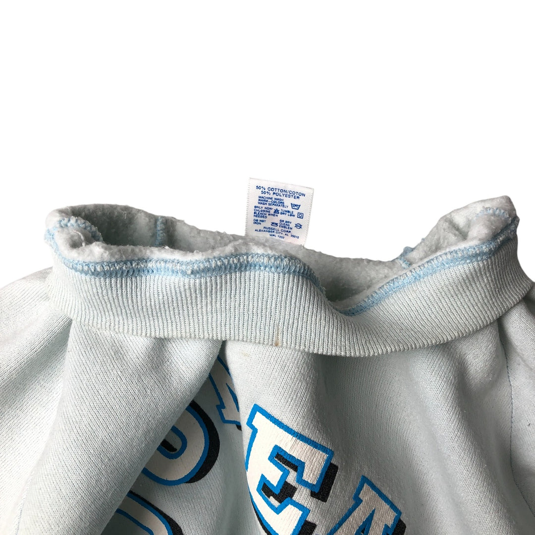 90'S Jerzees Printed Sweatshirt, Made in USA, Men's XL, Vintage cotton Blue type light blue Vintage Second Hand