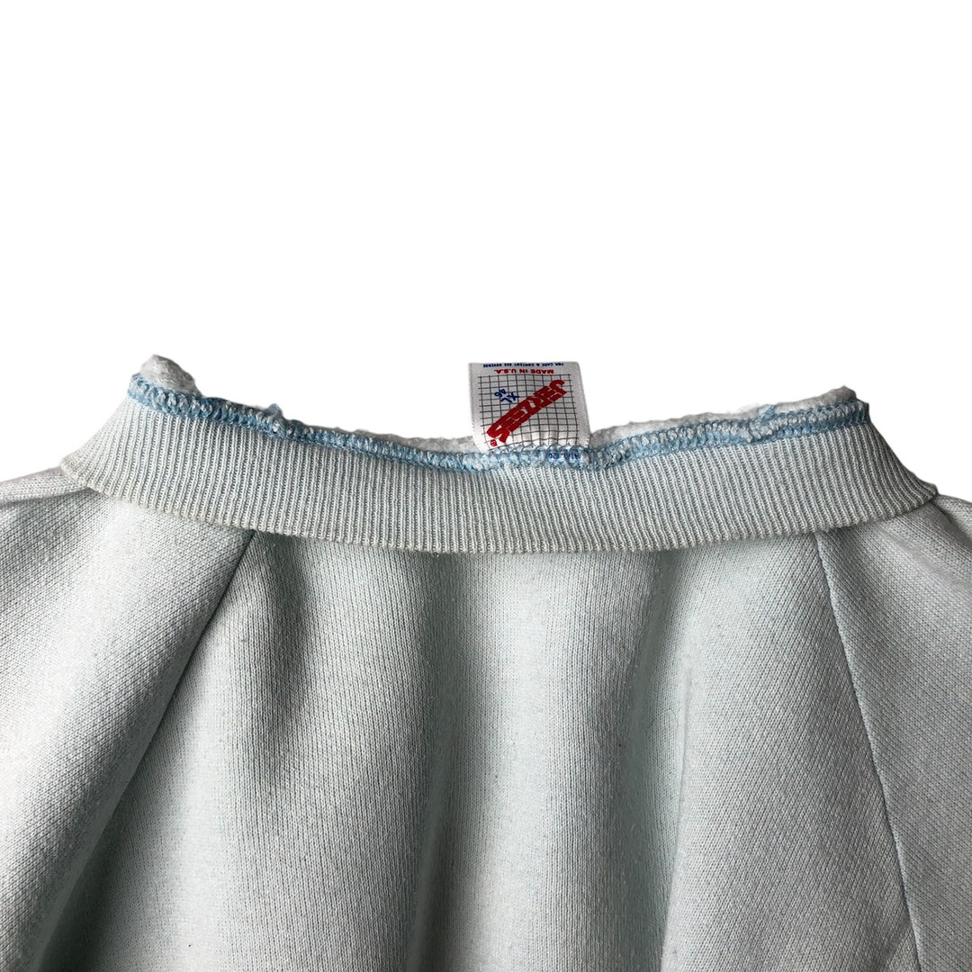 90'S Jerzees Printed Sweatshirt, Made in USA, Men's XL, Vintage cotton Blue type light blue Vintage Second Hand