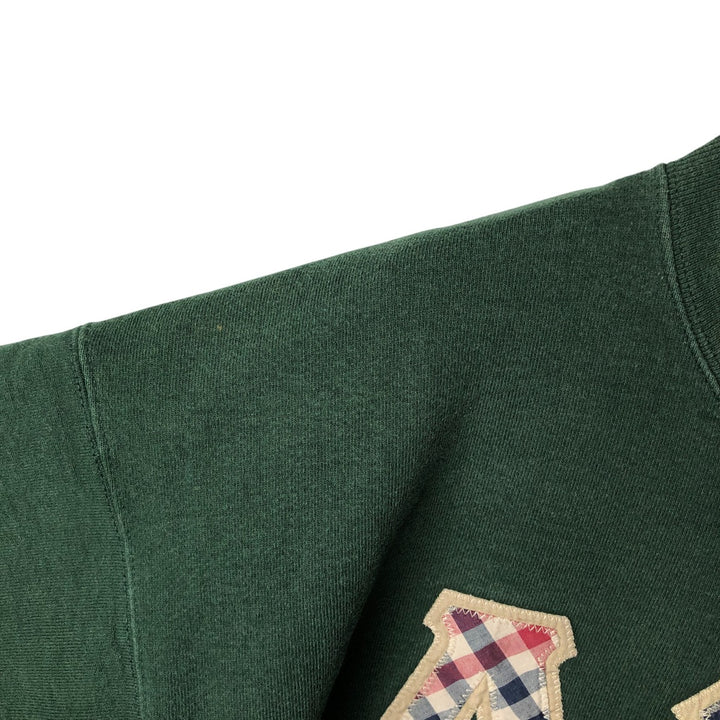 90'S Fruit of the Loom Super Cotton College Sweatshirt, Made in USA, Men's Size XL, Vintage cotton Green type dark green Vintage Second Hand