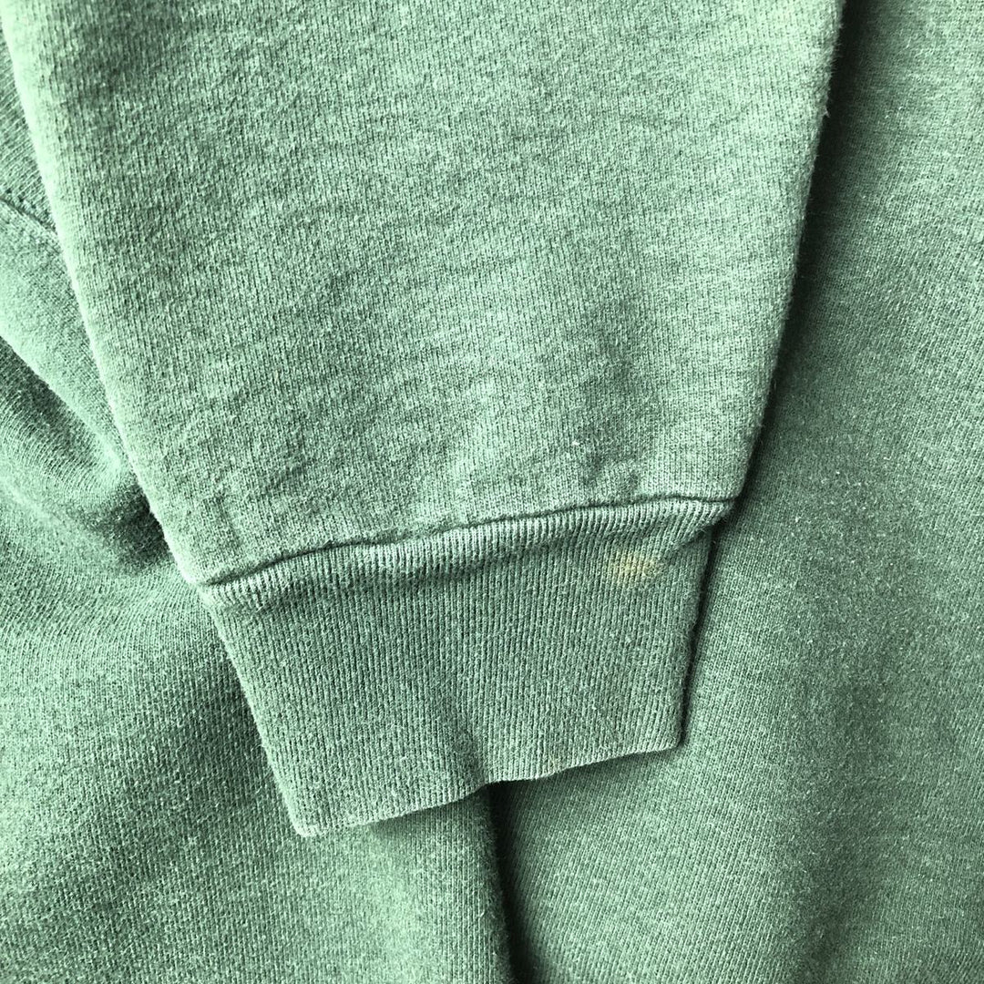 90'S Fruit of the Loom Super Cotton College Sweatshirt, Made in USA, Men's Size XL, Vintage cotton Green type dark green Vintage Second Hand