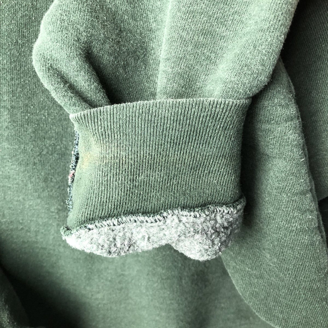 90'S Fruit of the Loom Super Cotton College Sweatshirt, Made in USA, Men's Size XL, Vintage cotton Green type dark green Vintage Second Hand