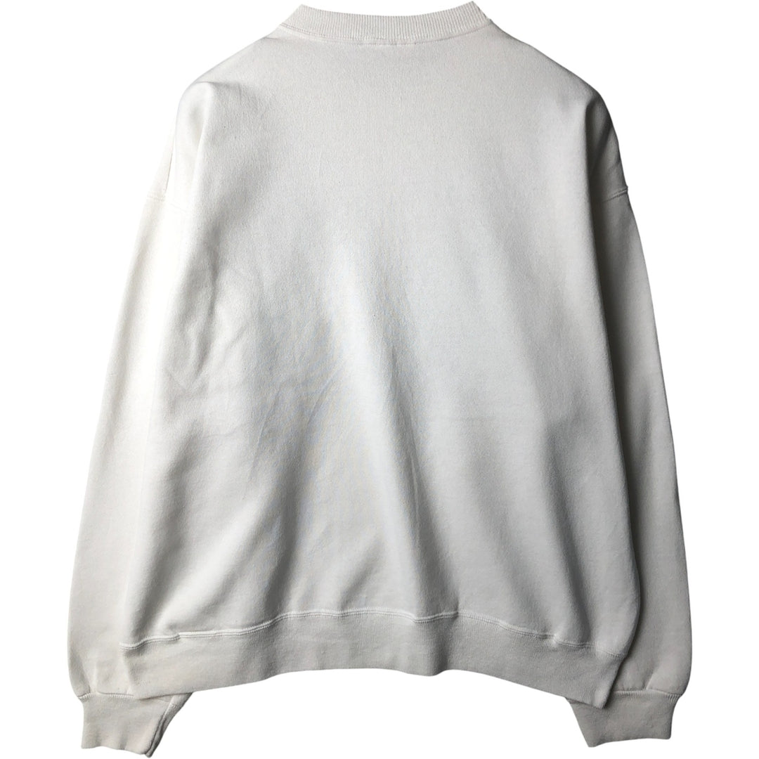 Vintage 1980'S Hanes ACTIVEWEAR printed sweatshirt, men's size XL cotton white type Vintage Second Hand