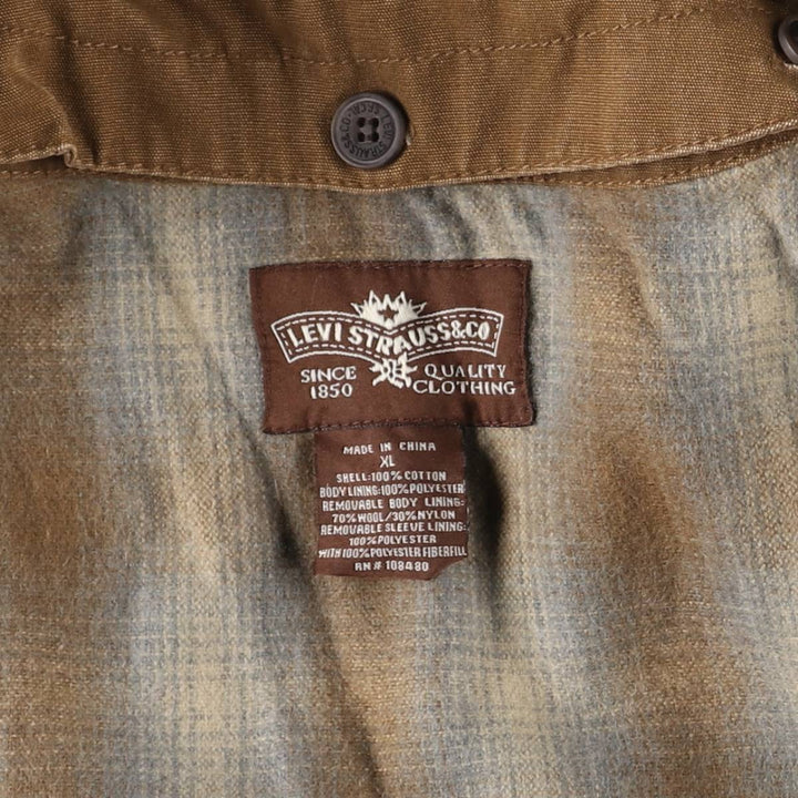 Levi's padded hunting jacket, men's size XL cotton brown type Vintage Second Hand