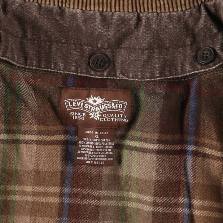 Levi's padded hunting jacket, men's size XL cotton brown type Vintage Second Hand