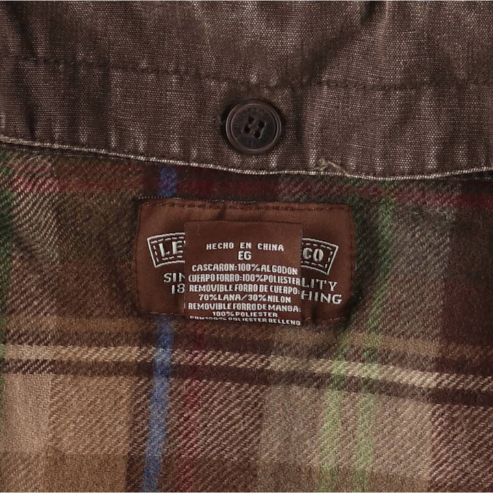 Levi's padded hunting jacket, men's size XL cotton brown type Vintage Second Hand