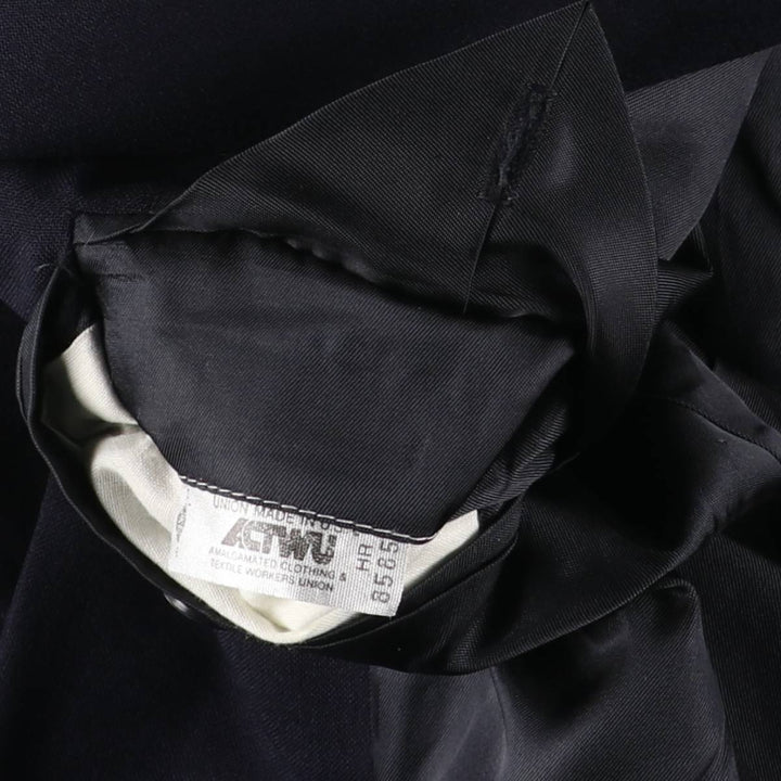 Palm Beach Navy Blazer, Tailored Jacket, Made in USA, Men's Size L wool navy blue type Vintage Second Hand