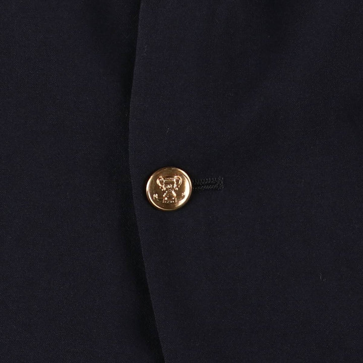 Palm Beach Navy Blazer, Tailored Jacket, Made in USA, Men's Size L wool navy blue type Vintage Second Hand