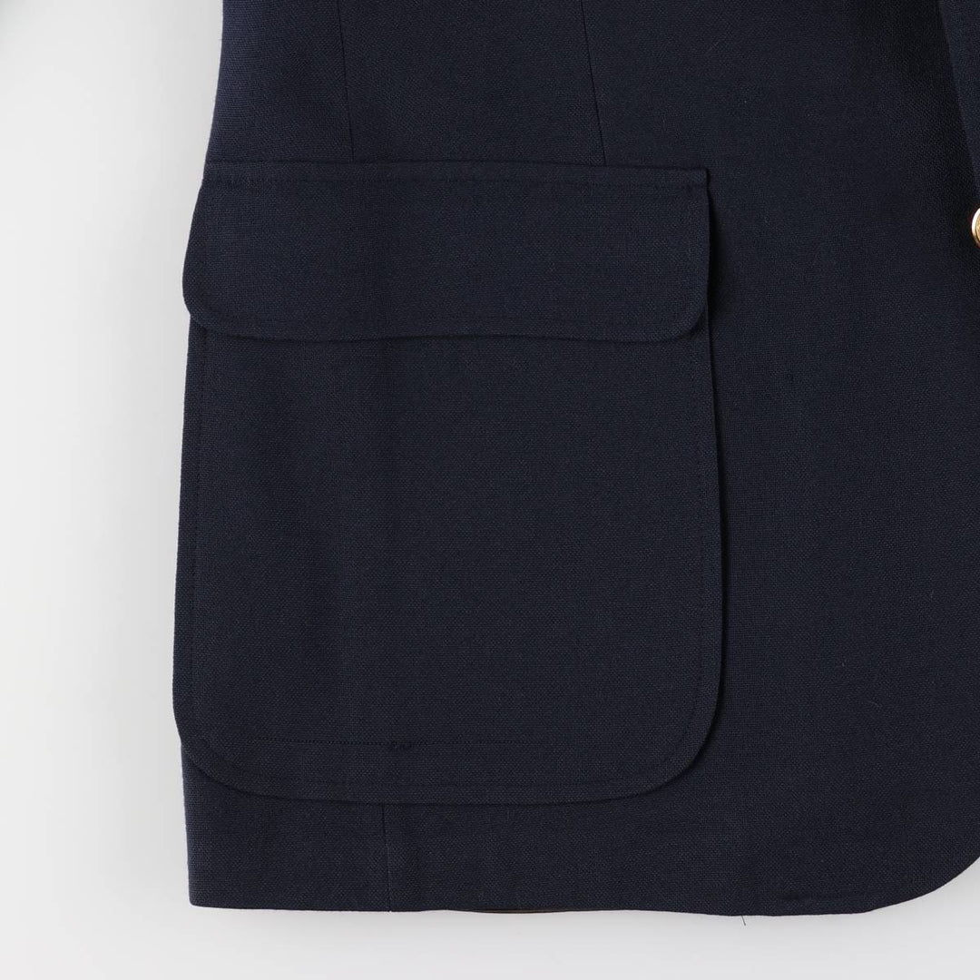 VANJULIAN Navy Blue Blazer, Tailored Jacket, Men's Size L, Vintage unclear navy blue type Vintage Second Hand