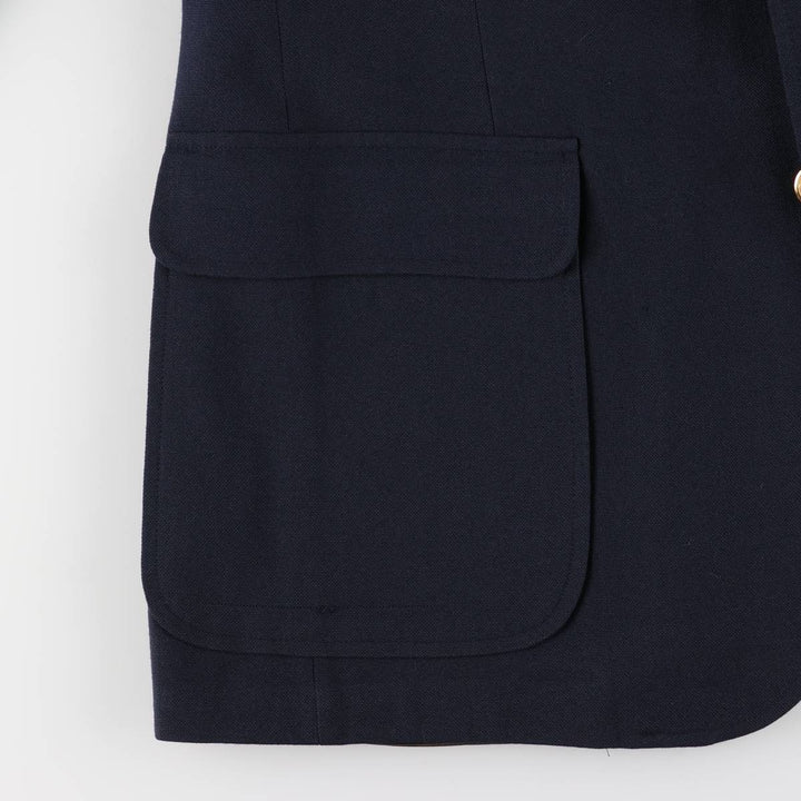 VANJULIAN Navy Blue Blazer, Tailored Jacket, Men's Size L, Vintage unclear navy blue type Vintage Second Hand