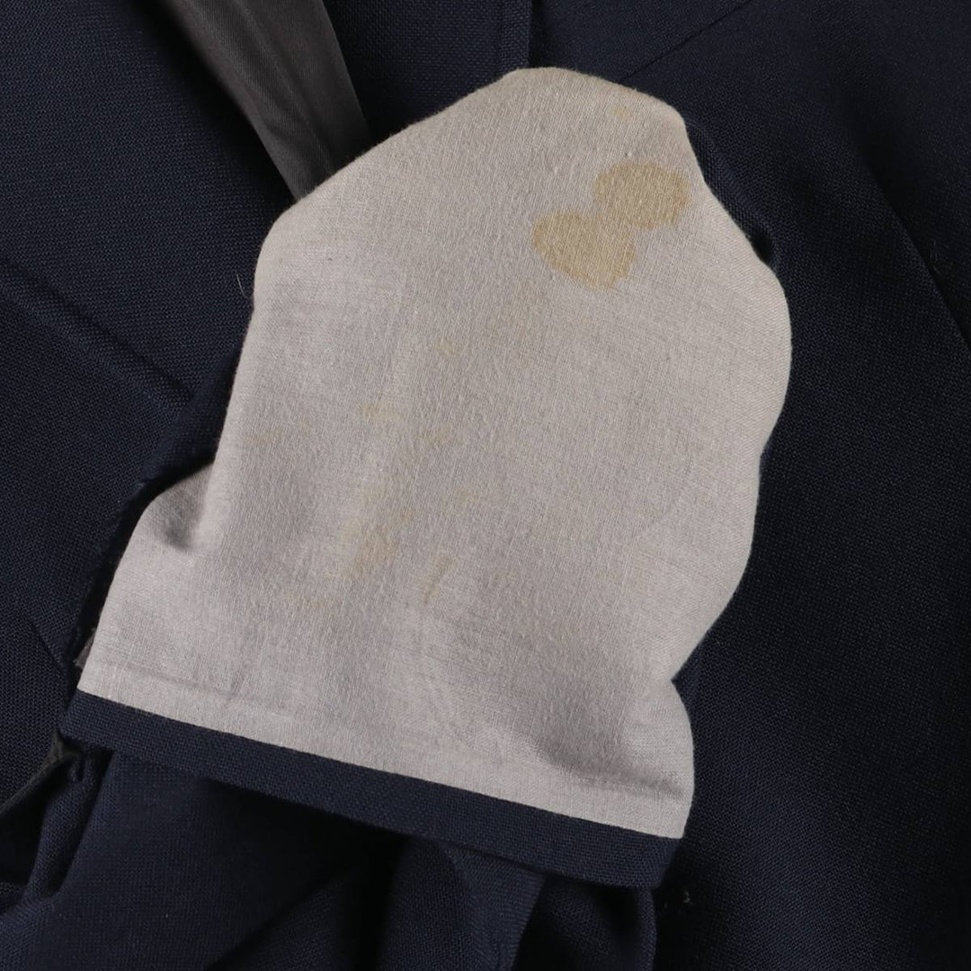 VANJULIAN Navy Blue Blazer, Tailored Jacket, Men's Size L, Vintage unclear navy blue type Vintage Second Hand