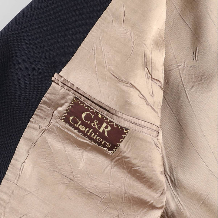 C and R Clothiers Navy Blazer, Tailored Jacket, Made in USA, Men's Size Medium unclear navy blue type Vintage Second Hand