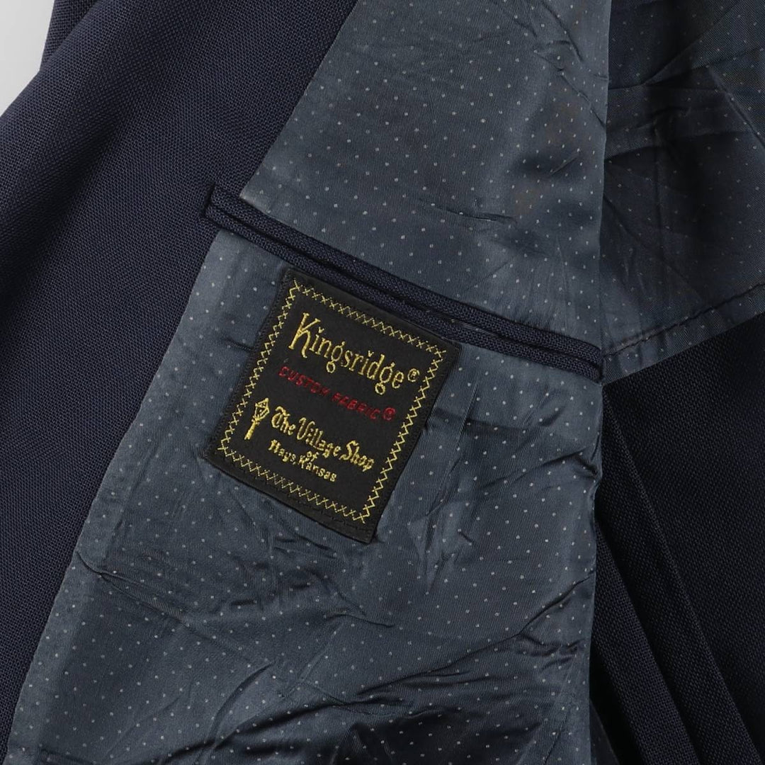 Kingsridge Navy Blazer, Tailored Jacket, Made in USA, Men's Size L unclear navy blue type Vintage Second Hand
