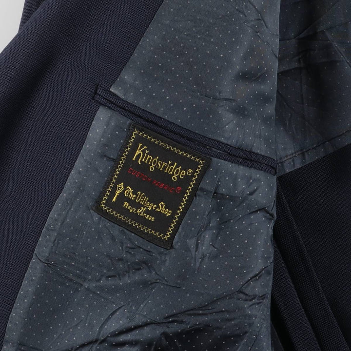 Kingsridge Navy Blazer, Tailored Jacket, Made in USA, Men's Size L unclear navy blue type Vintage Second Hand
