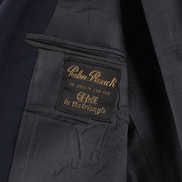 Palm Beach Navy Blazer, Tailored Jacket, Made in USA, Men's Size L unclear navy blue type Vintage Second Hand