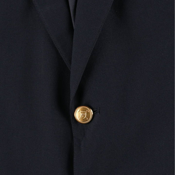 80s-90'S Ralph Lauren POLO UNIVERSITY CLUB Navy Blazer, Tailored Jacket, Made in USA, Men's Size XL unclear navy blue type Vintage Second Hand