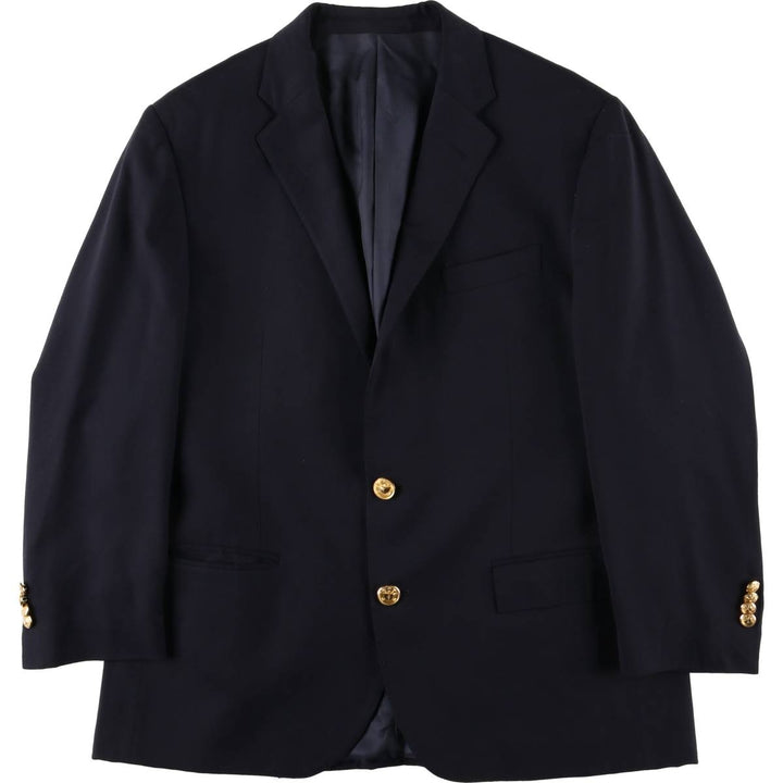 Ralph Lauren POLO by Ralph Lauren Navy Blazer, Tailored Jacket, Made in Italy, Men's Size L wool navy blue type Vintage Second Hand