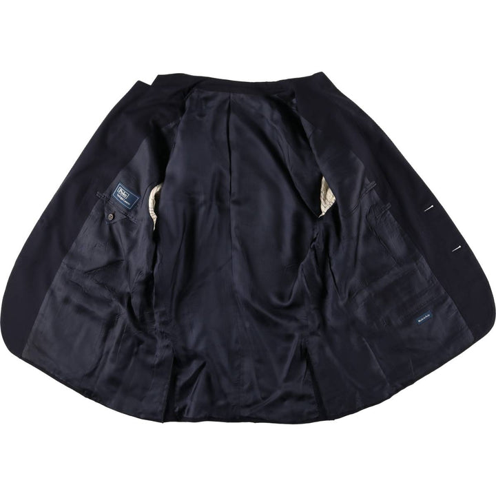 Ralph Lauren POLO by Ralph Lauren Navy Blazer, Tailored Jacket, Made in Italy, Men's Size L wool navy blue type Vintage Second Hand