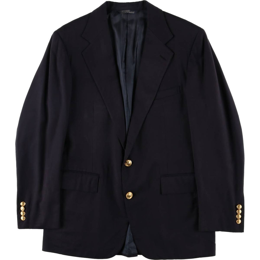 90'S Ralph Lauren POLO by Ralph Lauren Navy Blazer, Tailored Jacket, Made in USA, Men's Size Medium unclear navy blue type Vintage Second Hand