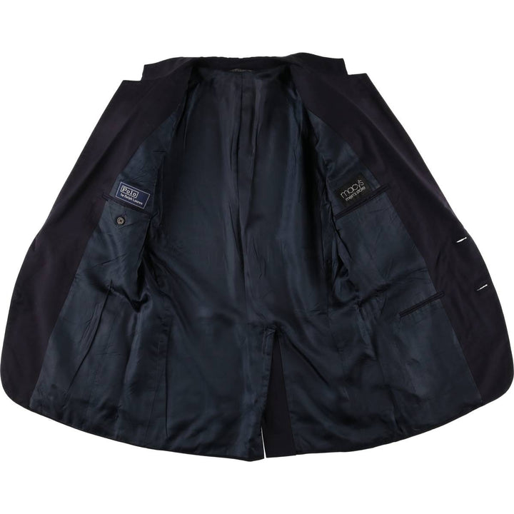 90'S Ralph Lauren POLO by Ralph Lauren Navy Blazer, Tailored Jacket, Made in USA, Men's Size Medium unclear navy blue type Vintage Second Hand