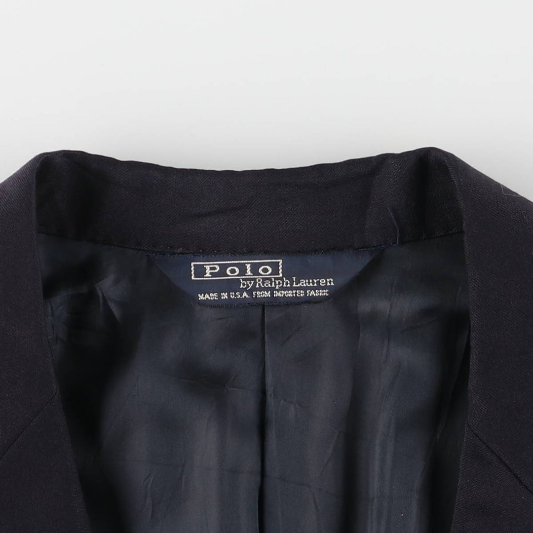 90'S Ralph Lauren POLO by Ralph Lauren Navy Blazer, Tailored Jacket, Made in USA, Men's Size Medium unclear navy blue type Vintage Second Hand