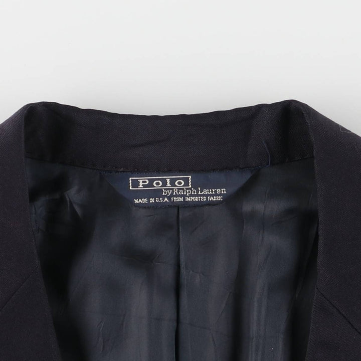 90'S Ralph Lauren POLO by Ralph Lauren Navy Blazer, Tailored Jacket, Made in USA, Men's Size Medium unclear navy blue type Vintage Second Hand