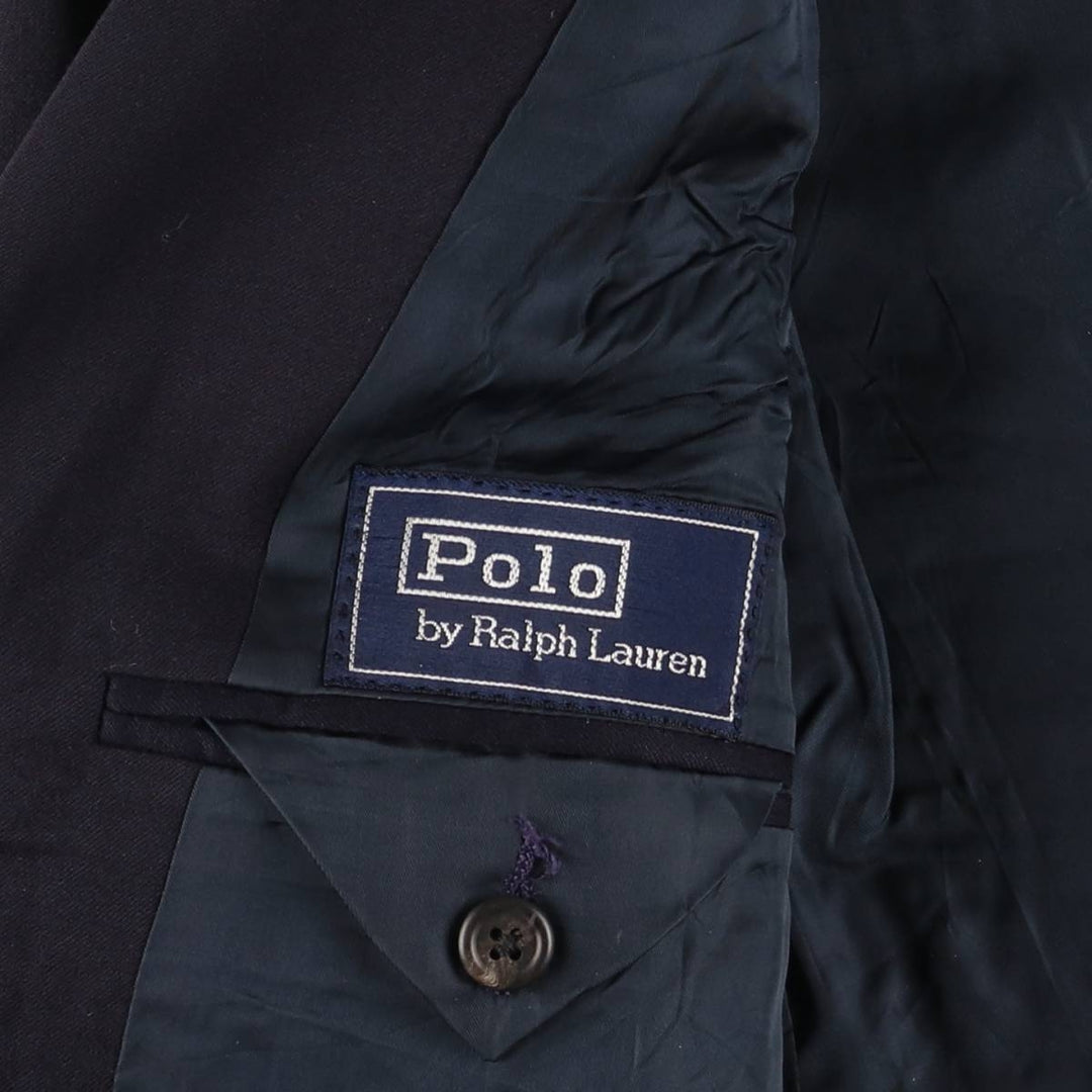 90'S Ralph Lauren POLO by Ralph Lauren Navy Blazer, Tailored Jacket, Made in USA, Men's Size Medium unclear navy blue type Vintage Second Hand