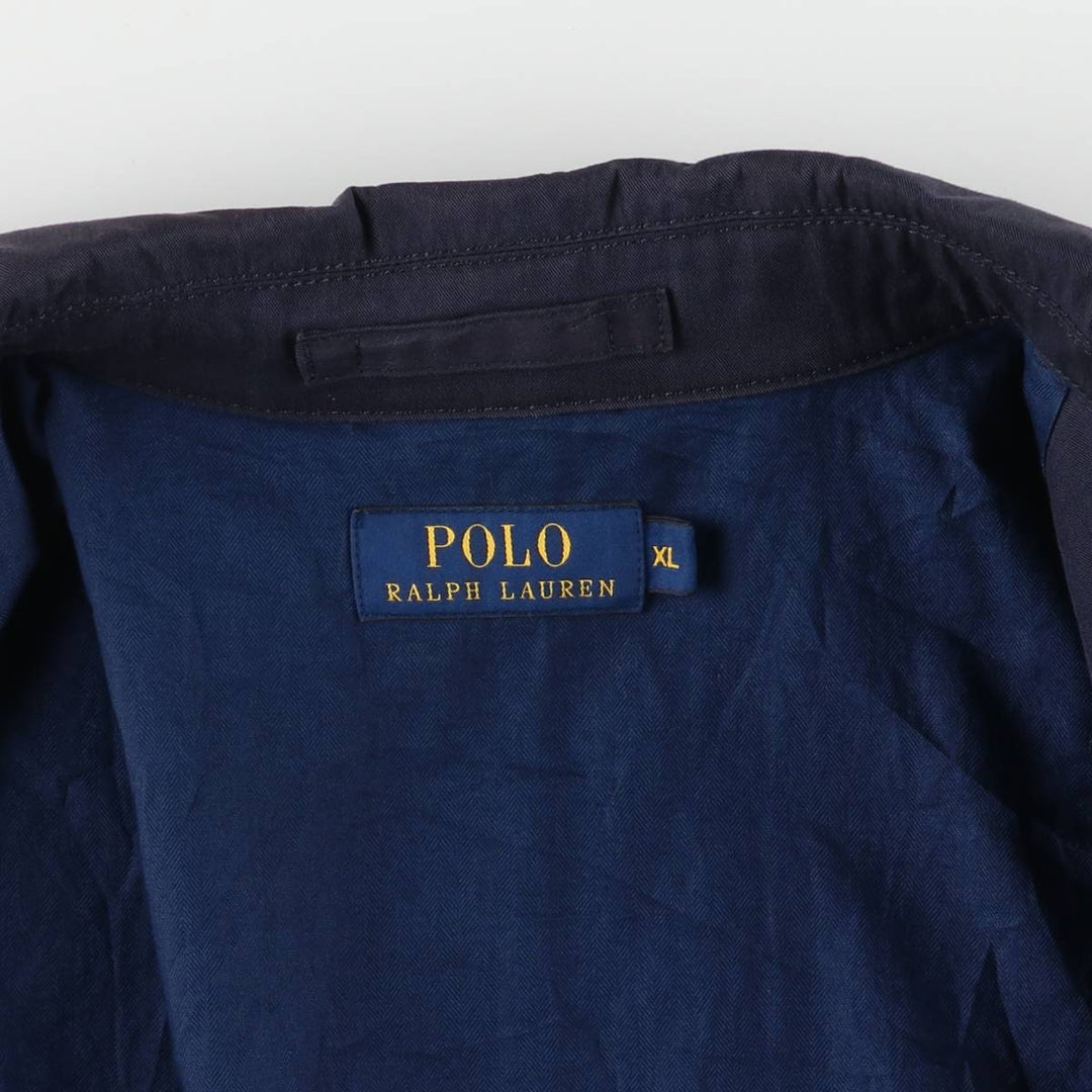 Ralph Lauren POLO RALPH LAUREN Balmacaan Coat, Men's XL cotton navy blue type Vintage Second Hand