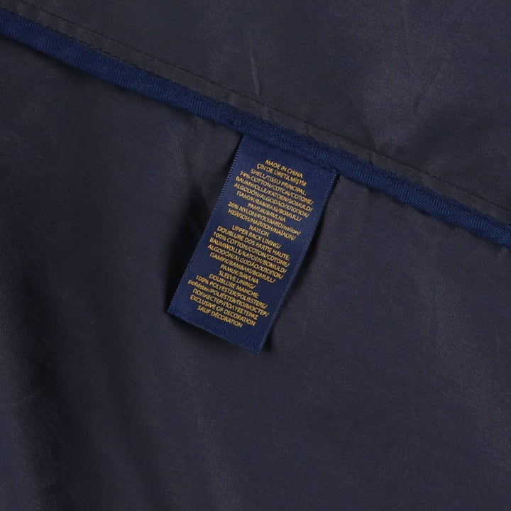 Ralph Lauren POLO RALPH LAUREN Balmacaan Coat, Men's XL cotton navy blue type Vintage Second Hand