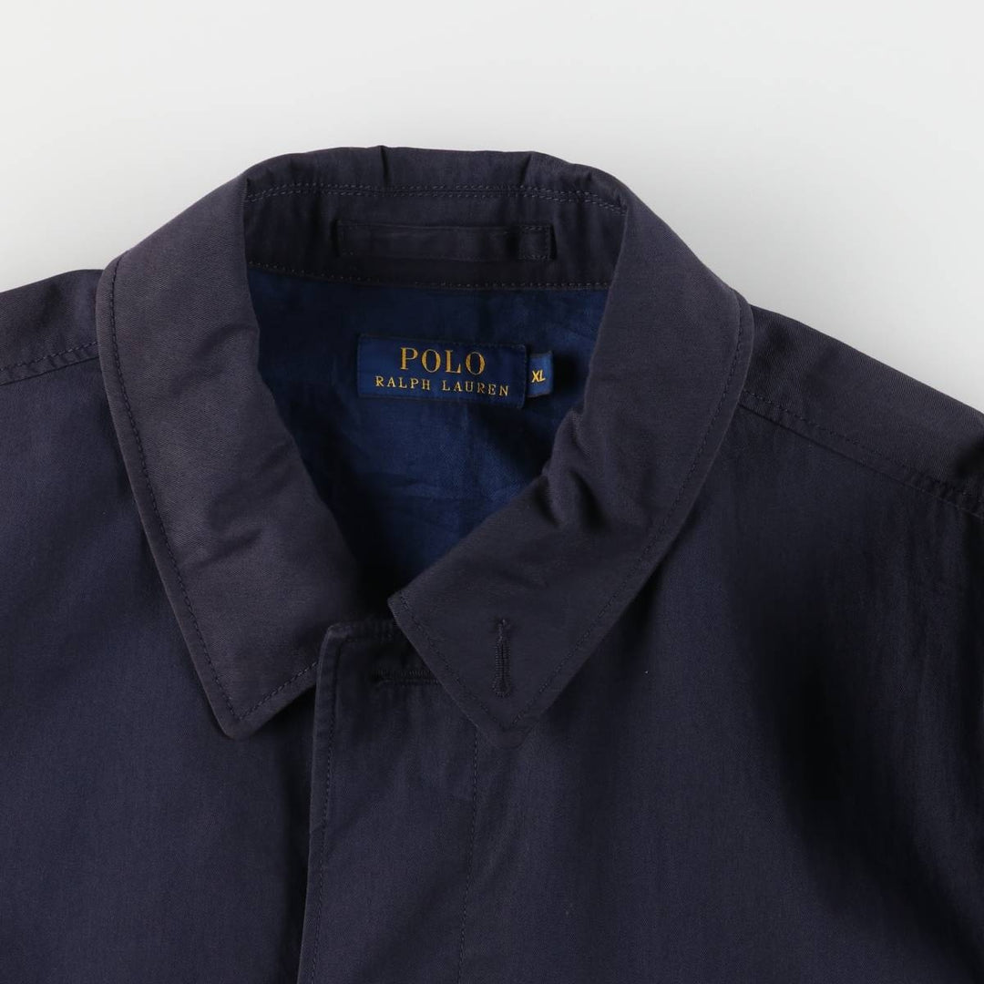 Ralph Lauren POLO RALPH LAUREN Balmacaan Coat, Men's XL cotton navy blue type Vintage Second Hand