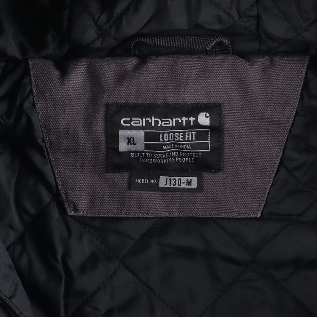 Carhartt Active Jacket, Loose Fit Duck Full Zip Hoodie, Men's XL cotton gray type Vintage Second Hand