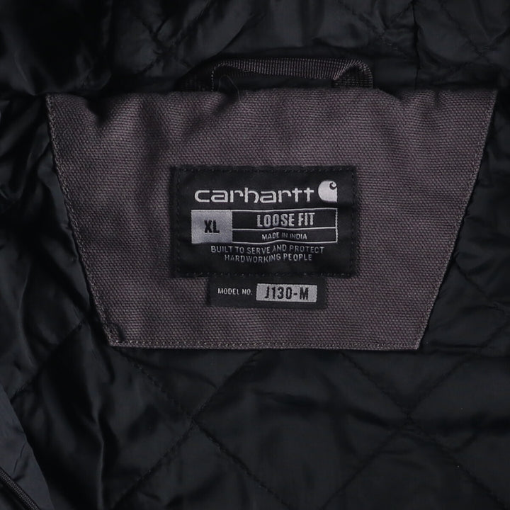 Carhartt Active Jacket, Loose Fit Duck Full Zip Hoodie, Men's XL cotton gray type Vintage Second Hand