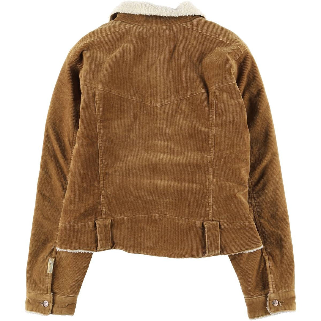 O'Neill Corduroy Boa Jacket, Women's Size L cotton beige type brown Vintage Second Hand