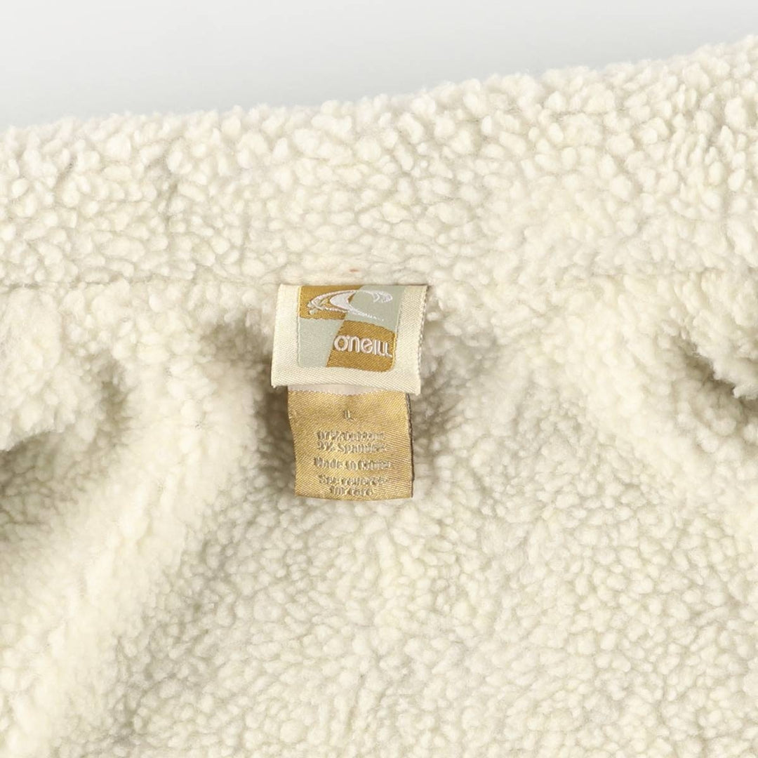 O'Neill Corduroy Boa Jacket, Women's Size L cotton beige type brown Vintage Second Hand