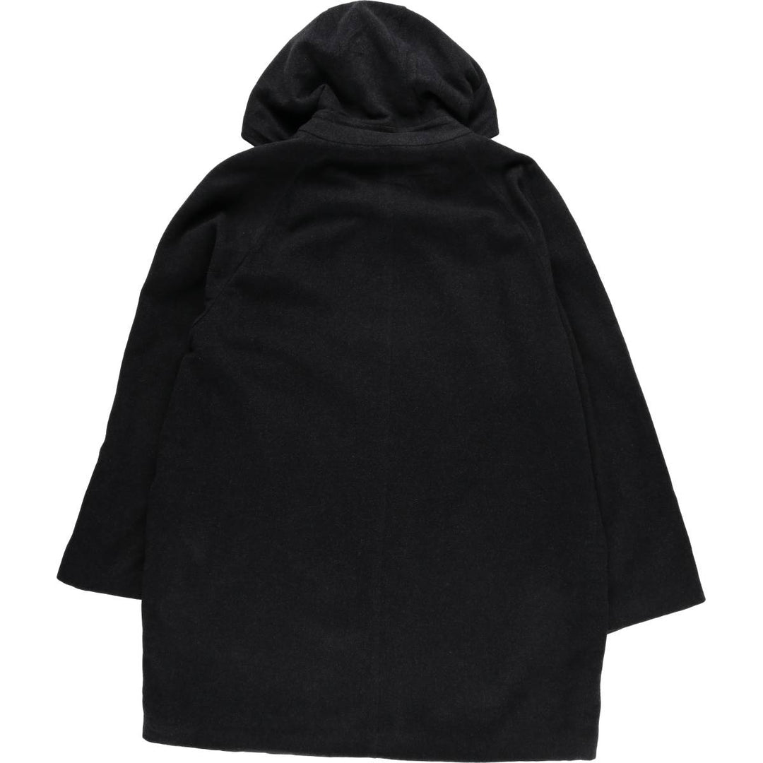 Burberry's Duffle Coat, Men's Size L wool black type Vintage Second Hand