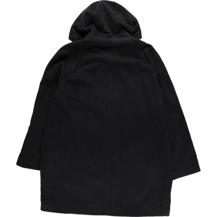 Burberry's Duffle Coat, Men's Size L wool black type Vintage Second Hand