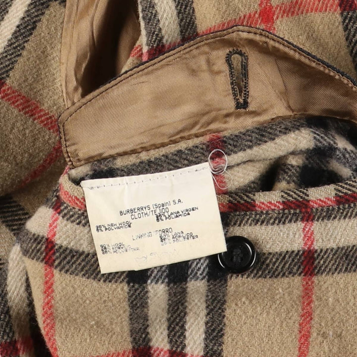 Burberry's Duffle Coat, Men's Size L wool black type Vintage Second Hand