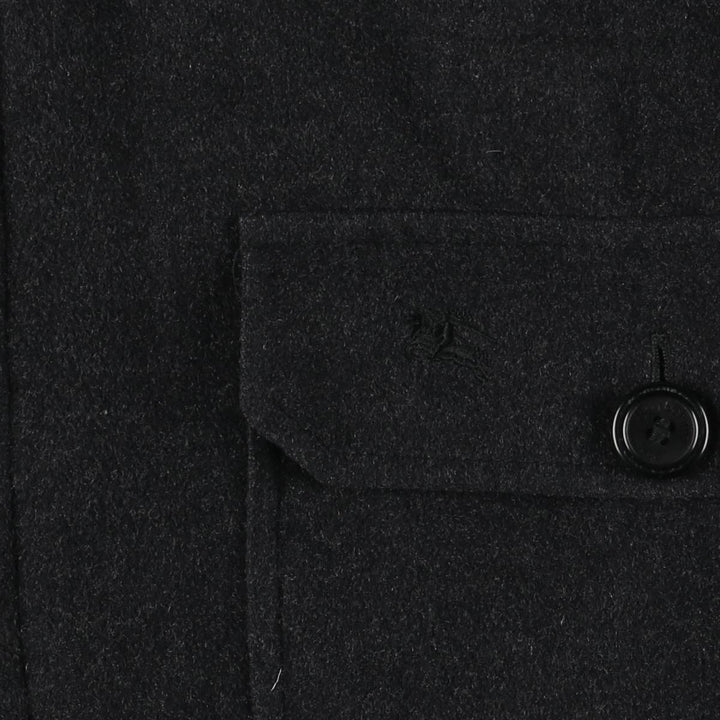 Burberry's Duffle Coat, Men's Size L wool black type Vintage Second Hand