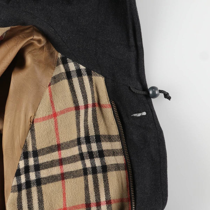 Burberry's Duffle Coat, Men's Size L wool black type Vintage Second Hand