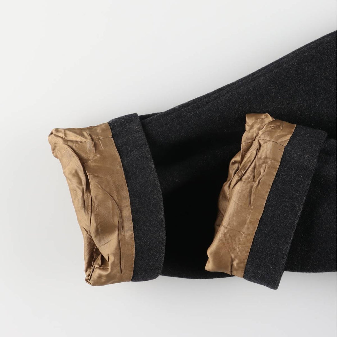 Burberry's Duffle Coat, Men's Size L wool black type Vintage Second Hand