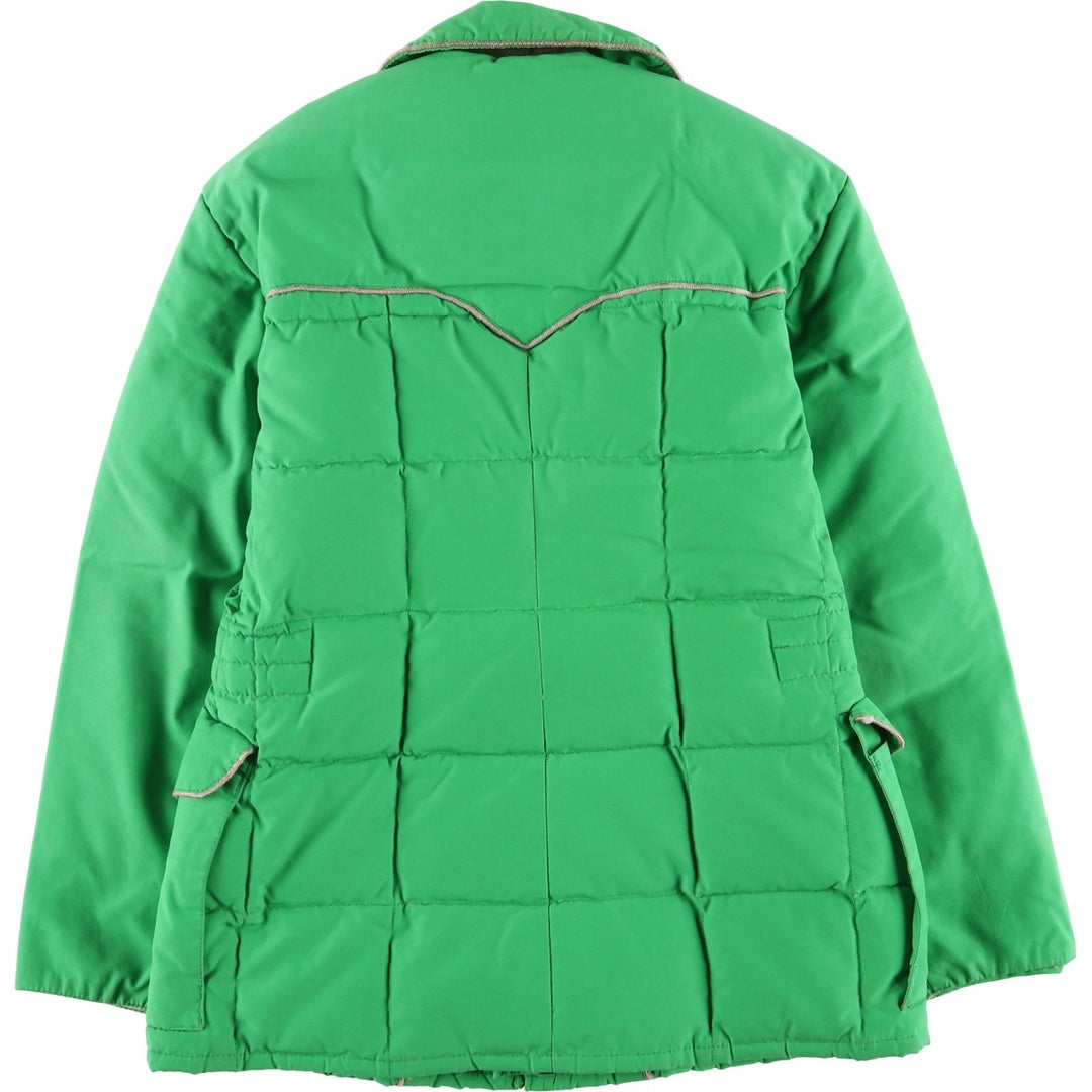 Vintage padded puffer jacket, size S, women's polyester green type Vintage Second Hand