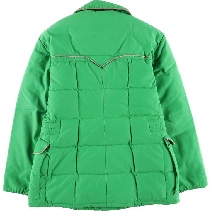 Vintage padded puffer jacket, size S, women's polyester green type Vintage Second Hand